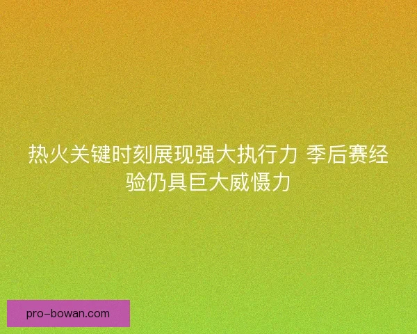 热火关键时刻展现强大执行力 季后赛经验仍具巨大威慑力 热火关键时刻展现强大执行力 季后赛经验仍具巨大威慑力